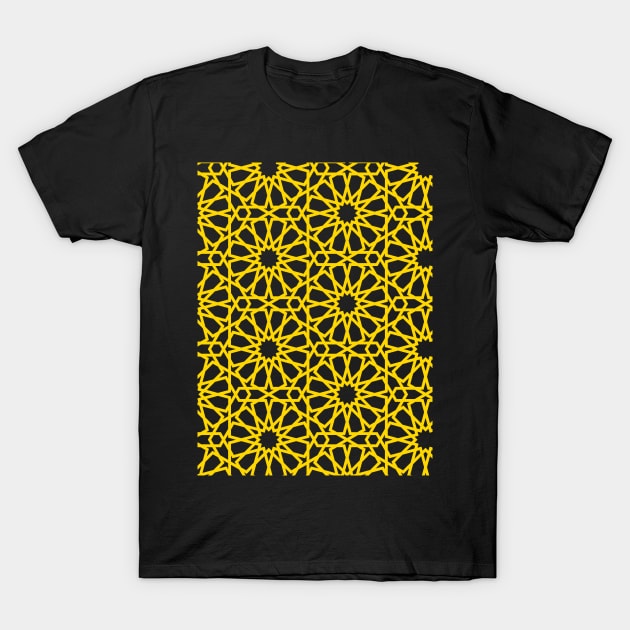 Yellow Moroccan Zellige, Moroccan Art T-Shirt by Islanr